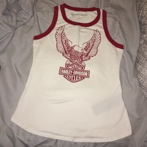 Red & White HD tank top
